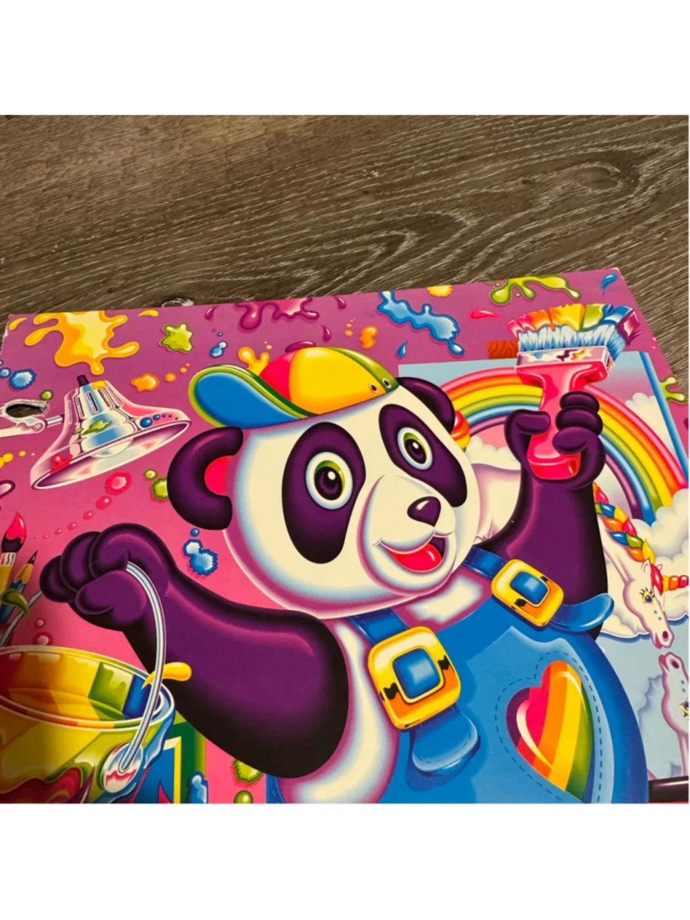 Lisa Frank Graphic Art School Folder - Panda Painter - Vintage Y2K Collectible